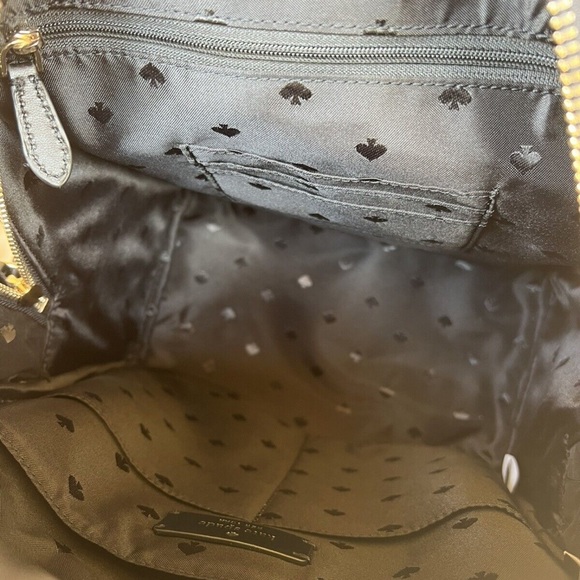 Kate Spade Chelsea Medium The Little Better Nylon Backpack Black Multi Leopard - Picture 4 of 4